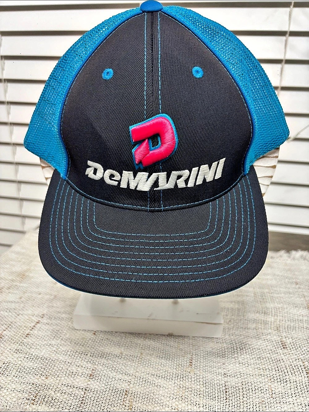 Pacific Headwear Pro Model Trucker Hat Blue & Black L-XL